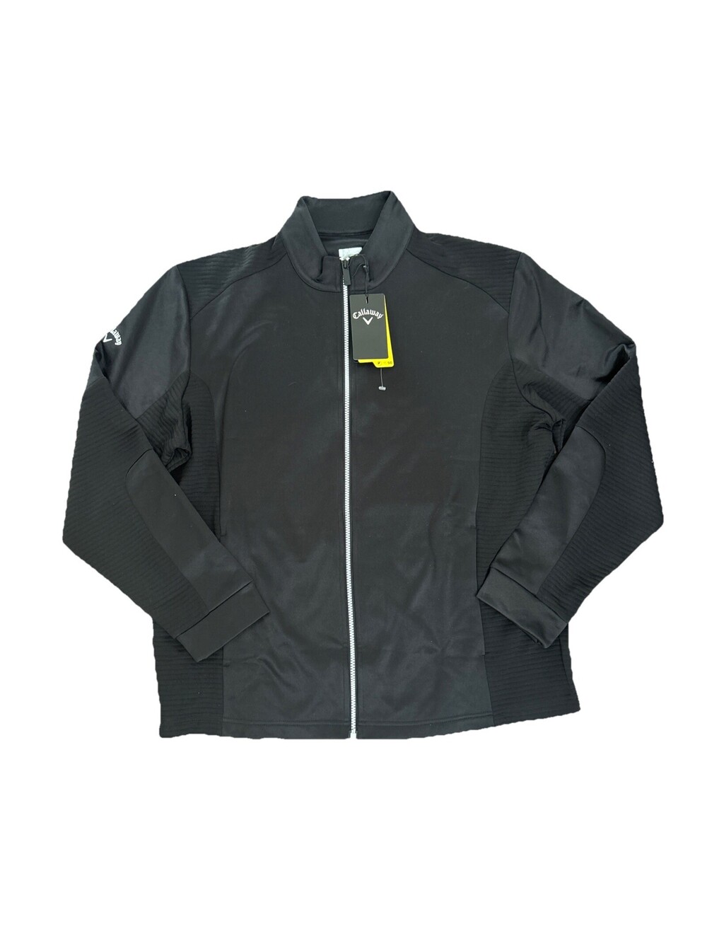Callaway Golf Jacket Womens Sz L Black Embroidered Long Sleeve Athletic UPF50